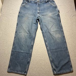 Carhartt Jeans Mens 40x32 Blue Carpenter Loose Original Denim Cotton (Tag 42x34)
